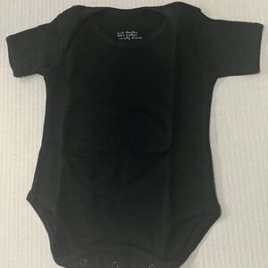100% Cotton Baby Unisex Size 6-12 Months Short Sleeve Black Bodysuit 5-Pack
